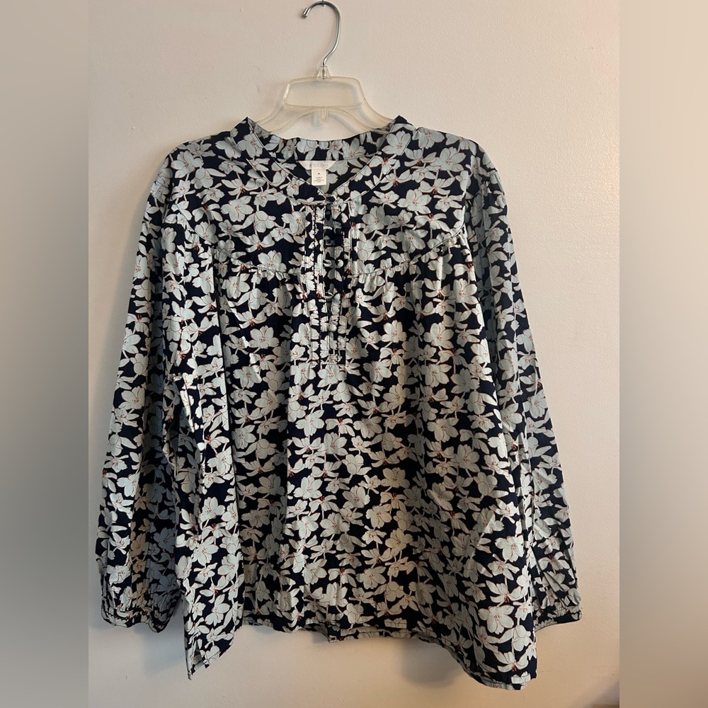 CASLON Floral Print Long Sleeve Blouse Nordstrom Size 3XL